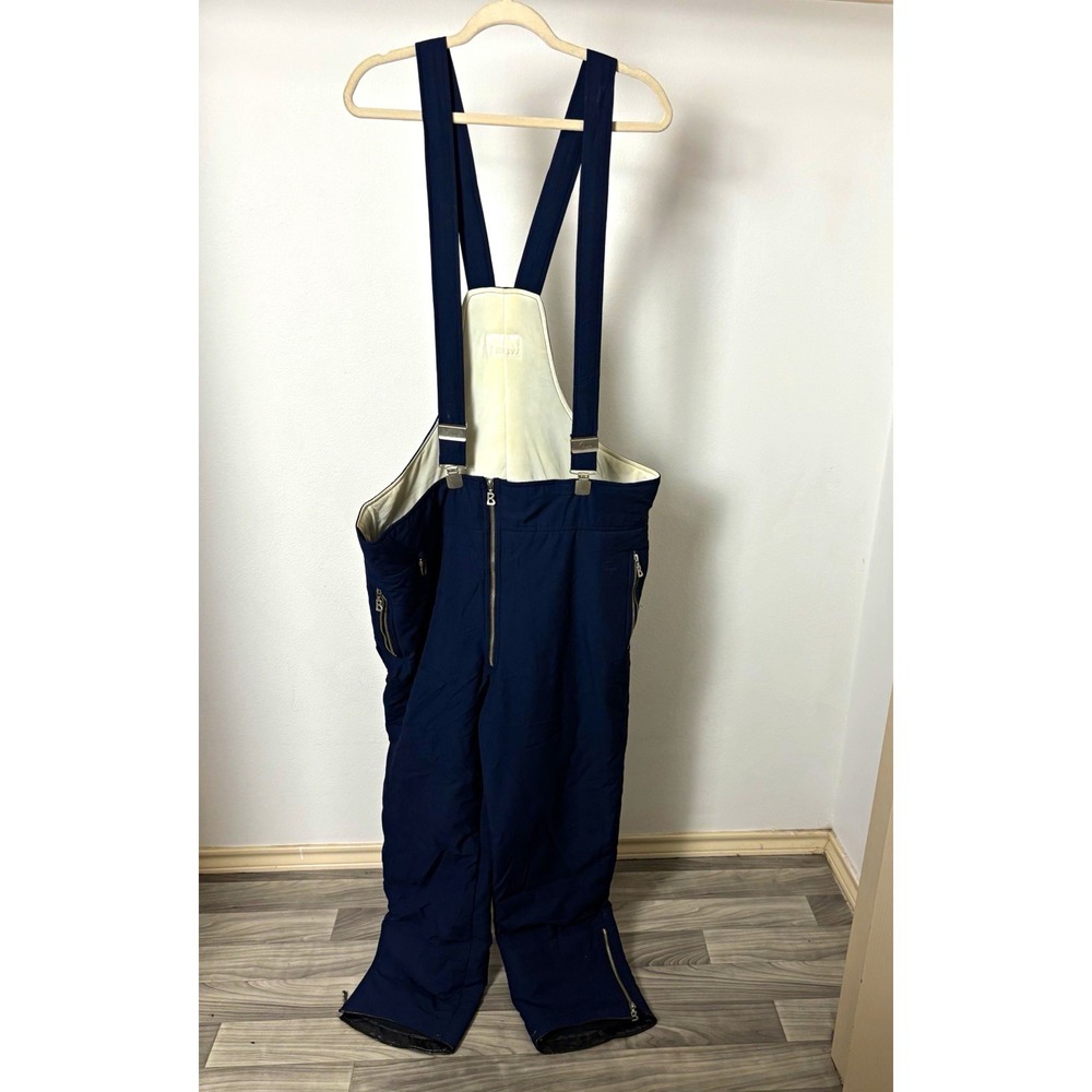 Bogner Mens Navy Snow Bib Pants 46 Insulated Ski Snowboard Trousers 32 Inseam